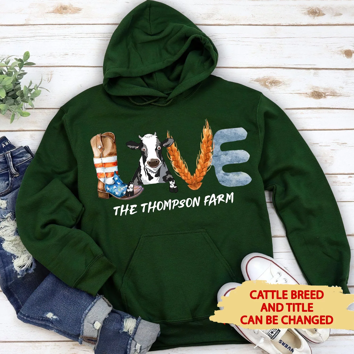 Love Farm - Personalized Custom Hoodie - Image 3