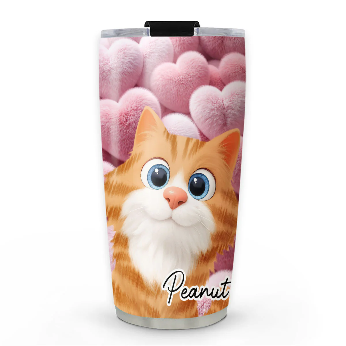 Love My Cats - Personalized Custom 3D Effect Tumbler