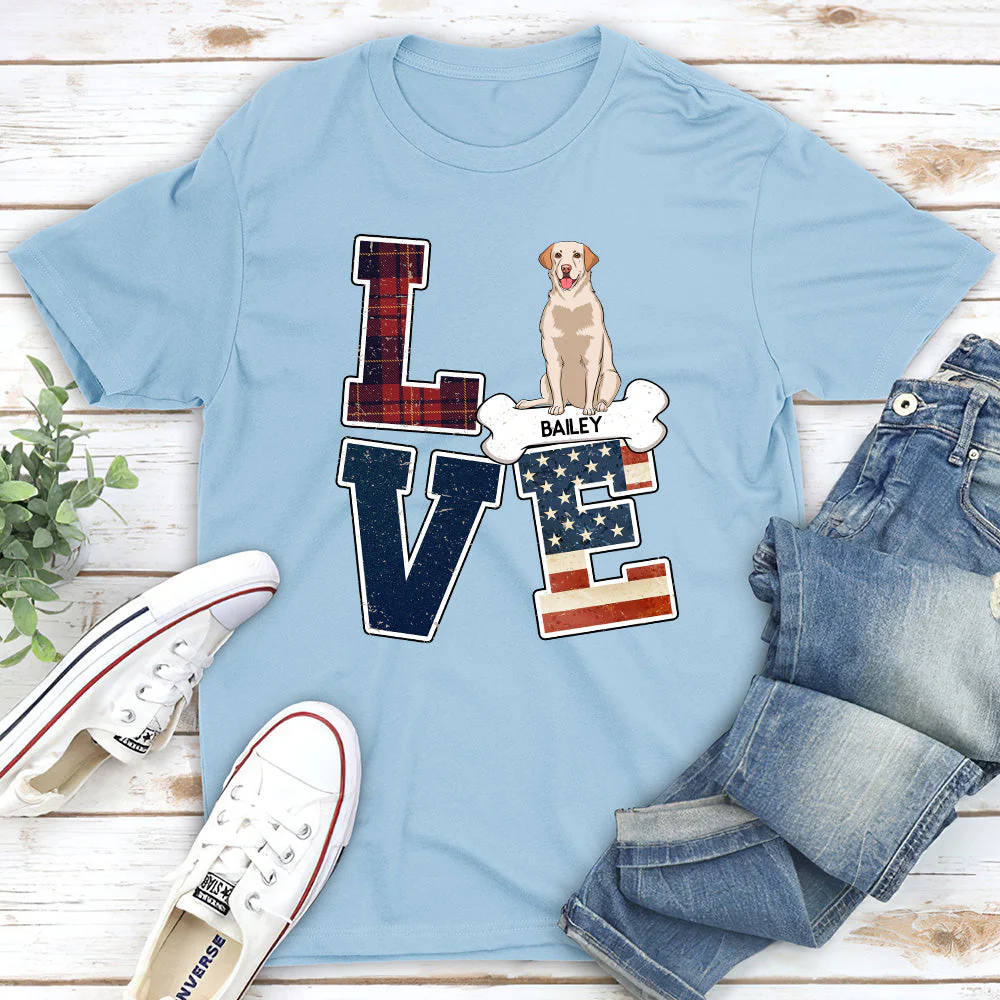 Love Pattern - Personalized Custom Unisex T-shirt - Image 3