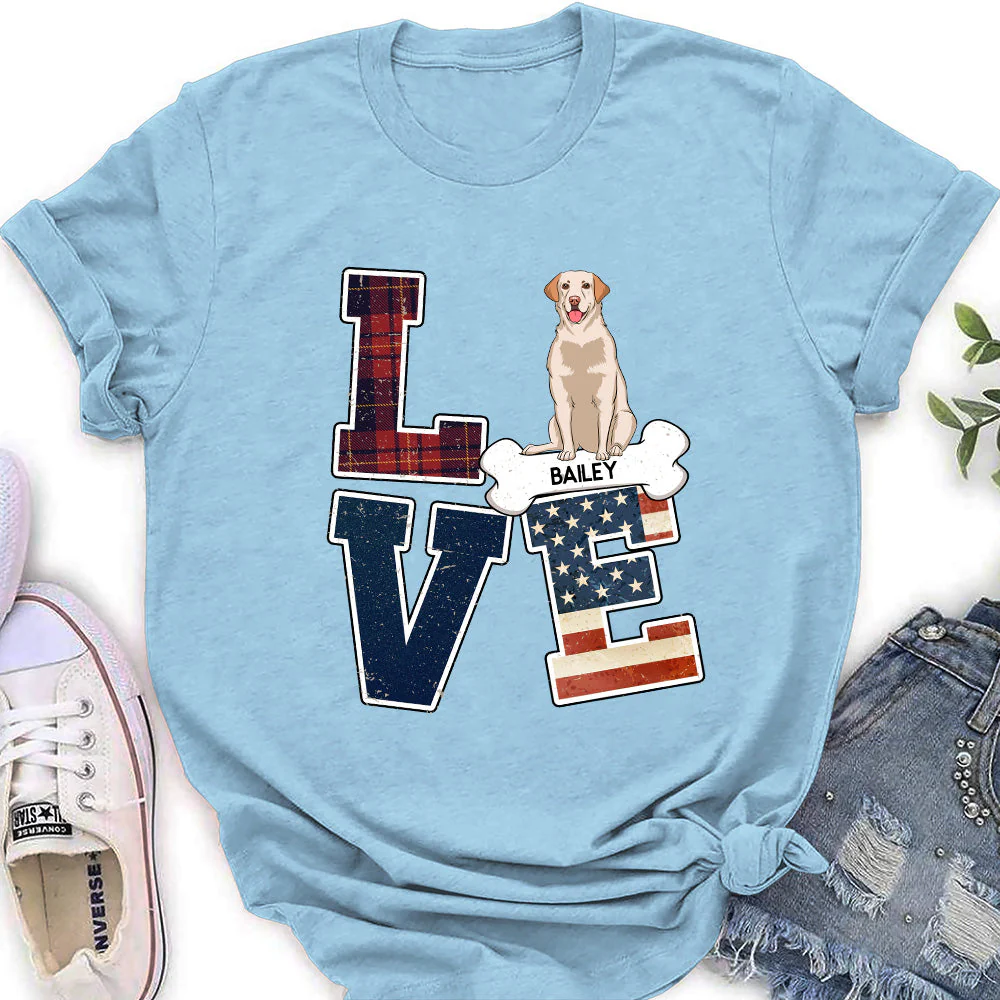Love Pattern - Personalized Custom Women's T-shirt - Image 4