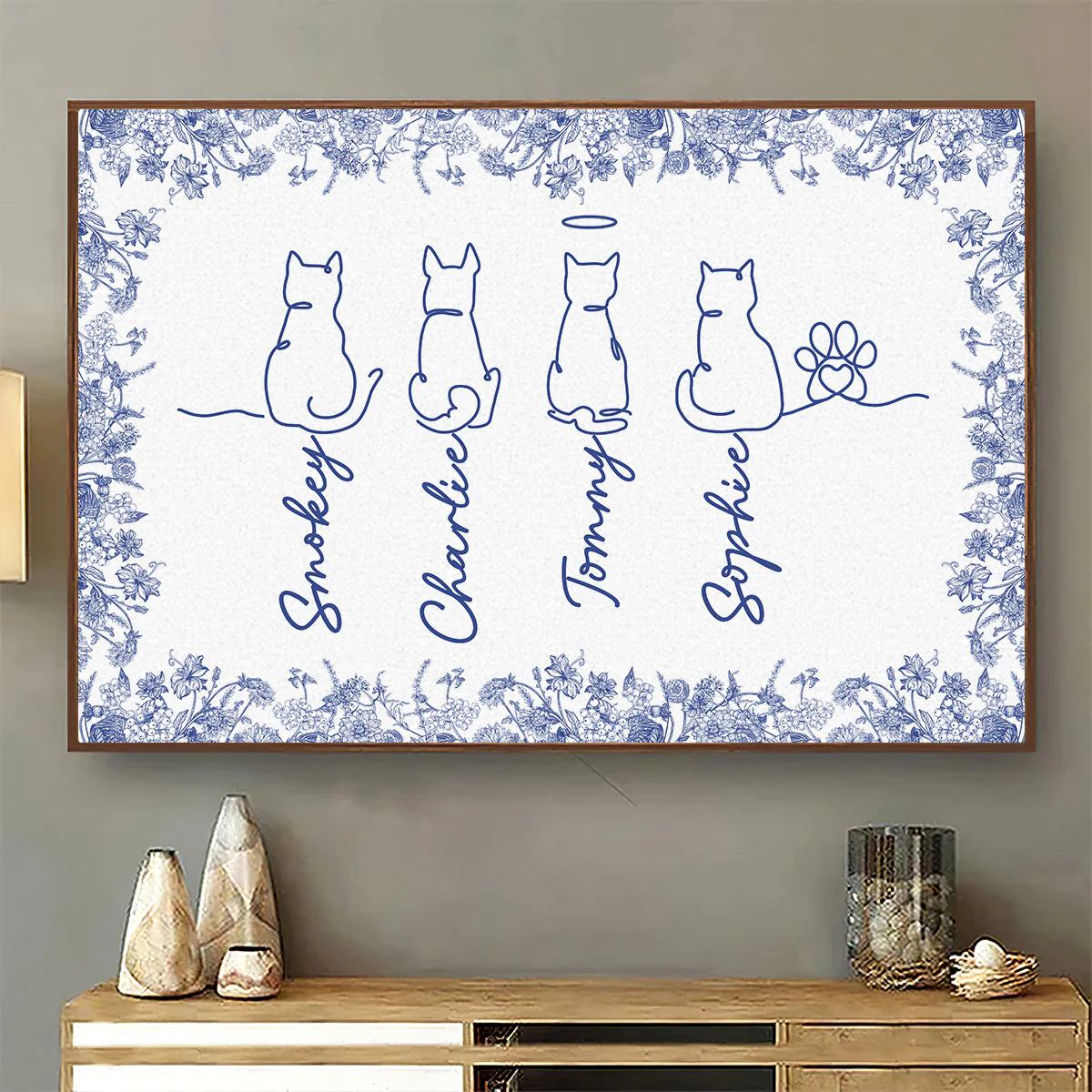 Love Pet Line Art - Personalized Custom Poster