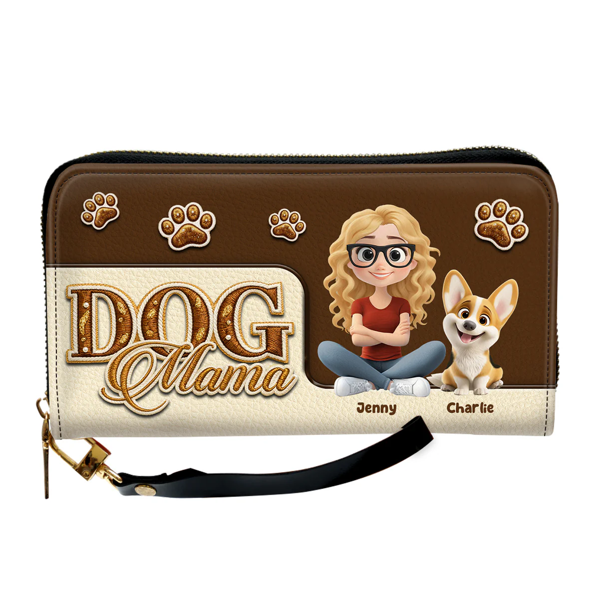 Love The Dog - Personalized Custom Leather Wallet