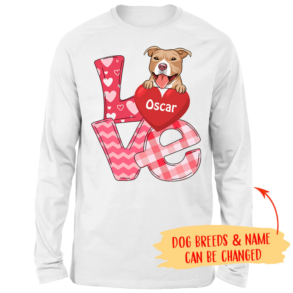 Love Valentine - Personalized Custom Unisex Long Sleeve T-shirt - Image 4