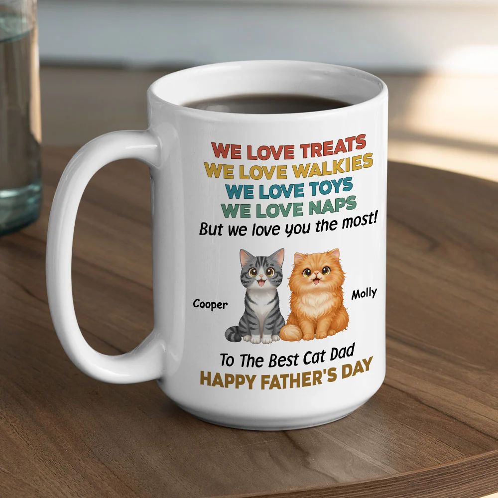 Love You Forever Cat Ver - Personalized Custom Coffee Mug - Image 5