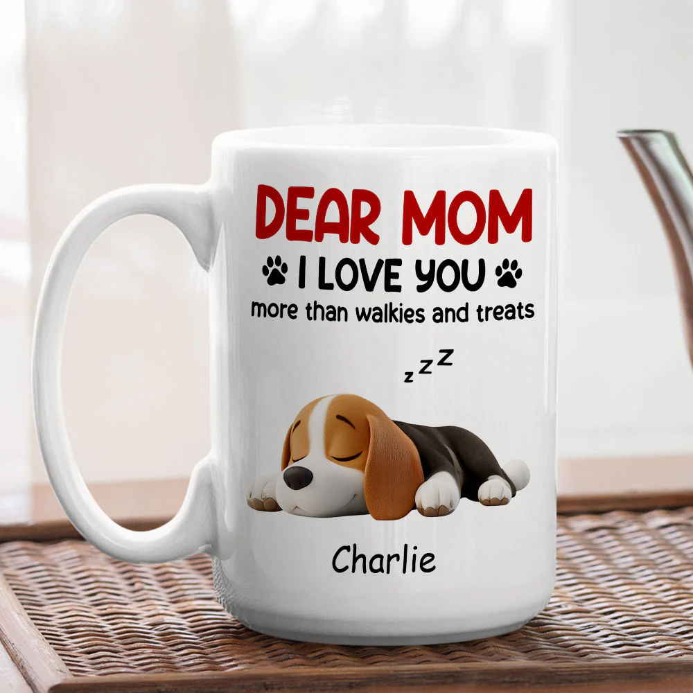 Love You More Than Treats - Personalized Custom Coffee Mug - Image 5