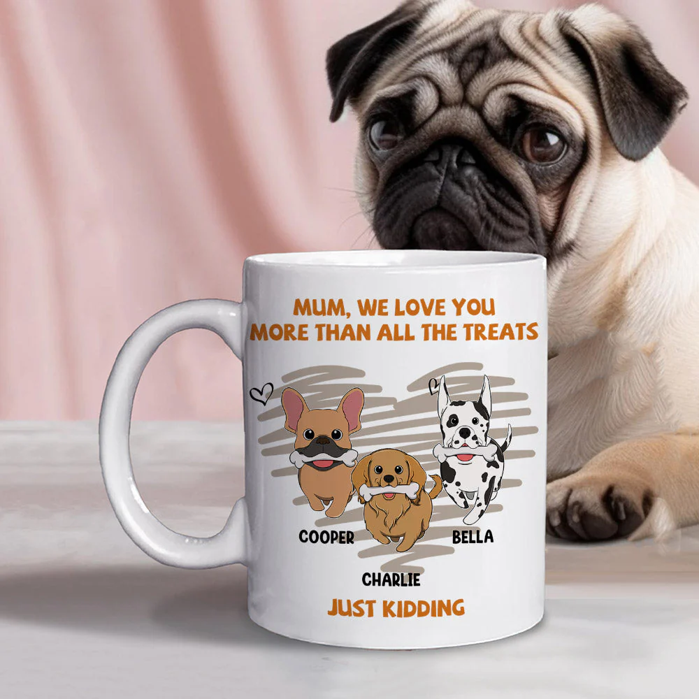 Love You More Than Treats - Personalized Custom Coffee Mug - Image 3