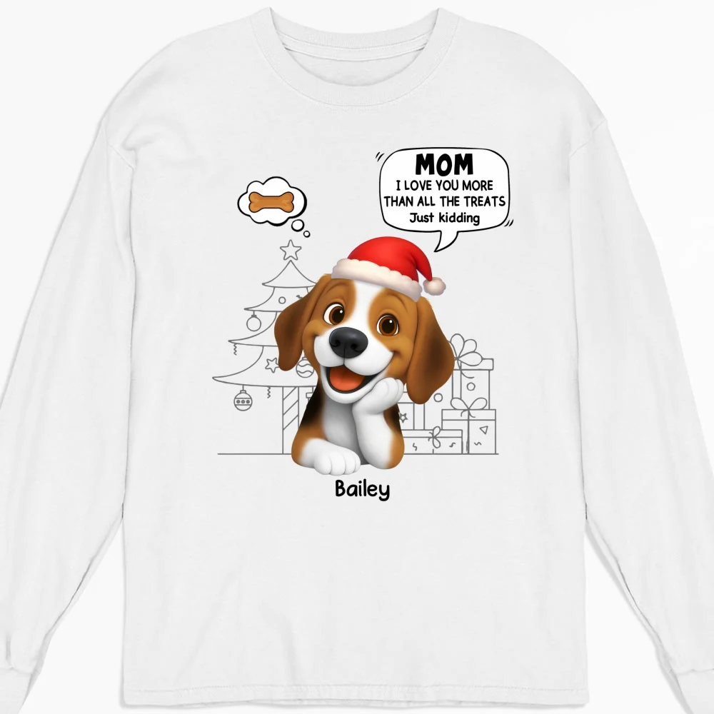 Love You More Than Treats - Personalized Custom Long Sleeve T-shirt - Image 4