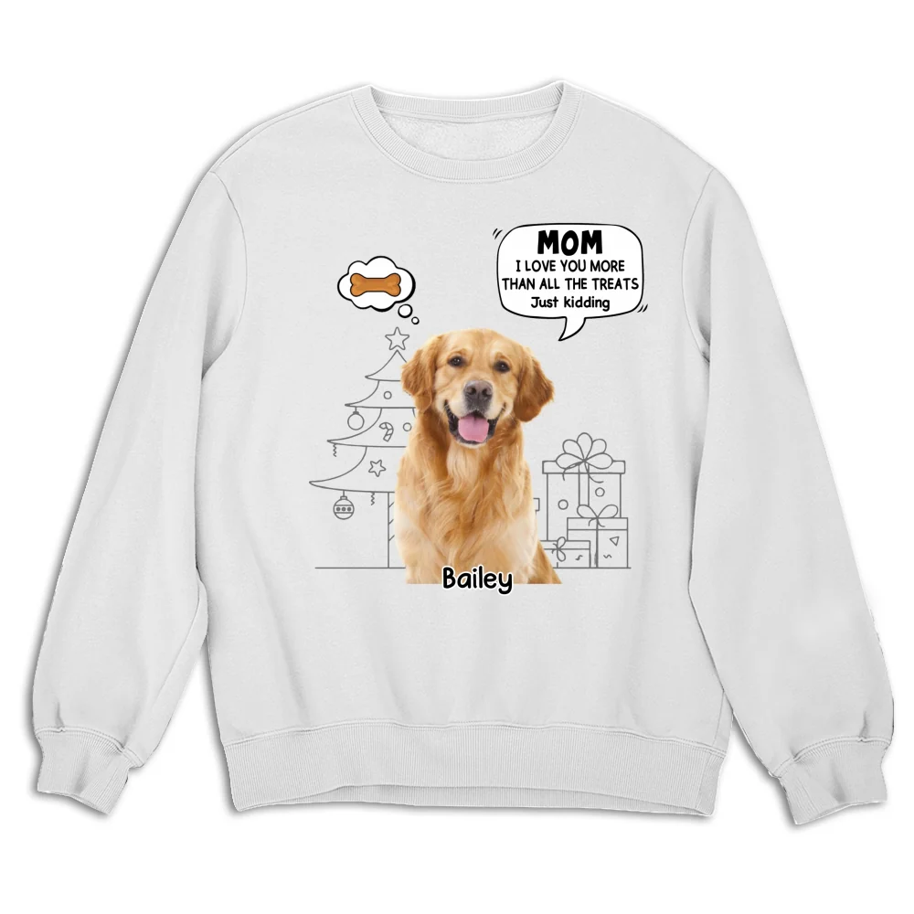 Love You More Than Treats Photo - Personalized Custom Sweatshirt - Image 5