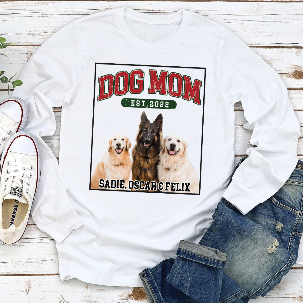 Love You My Mom Dad Photo - Personalized Custom Long Sleeve T-shirt - Image 2