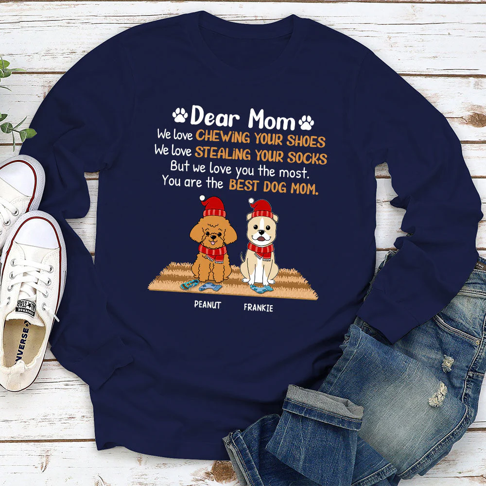 Love You The Most Dad - Personalized Custom Long Sleeve T-shirt - Image 2