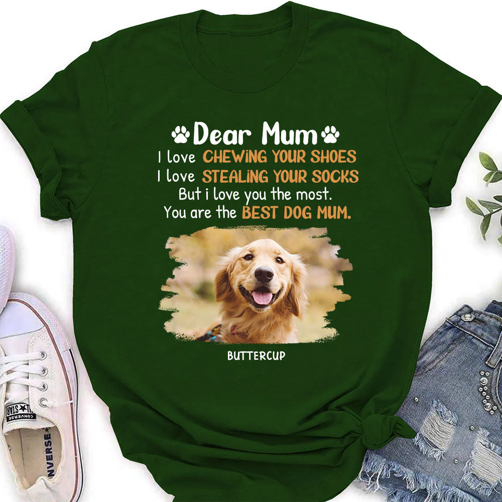 Love You The Most Dad - Personalized Custom Women's T-shirt - Image 5