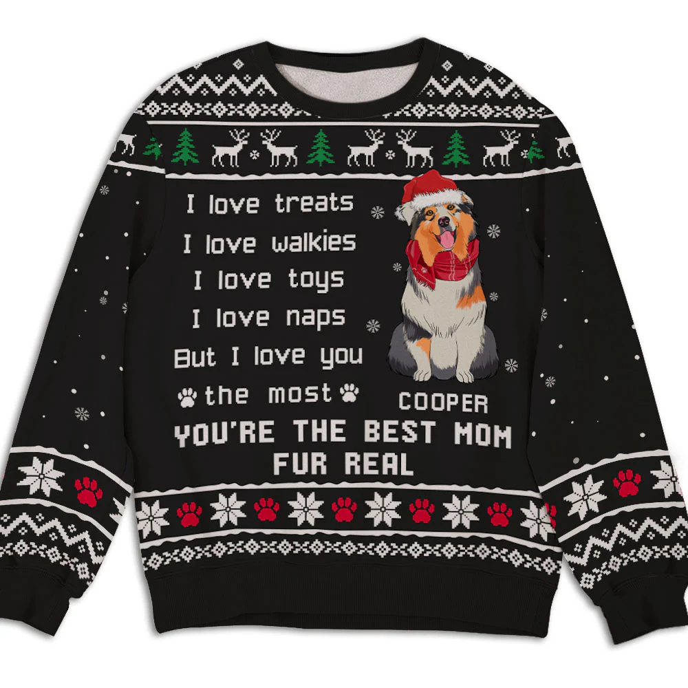 Love You The Most - Personalized Custom All-Over-Print Sweatshirt