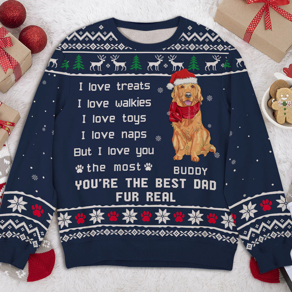 Love You The Most - Personalized Custom All-Over-Print Sweatshirt - Image 2