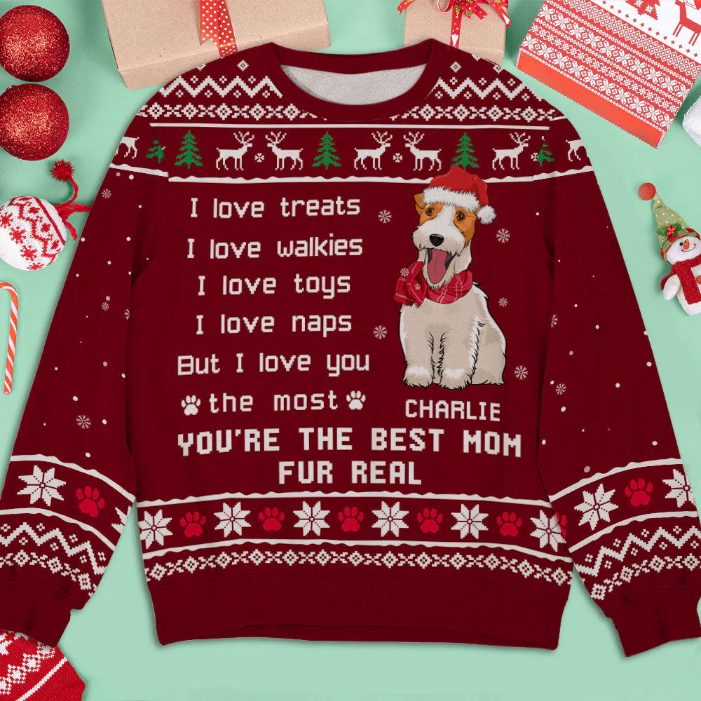 Love You The Most - Personalized Custom All-Over-Print Sweatshirt - Image 3