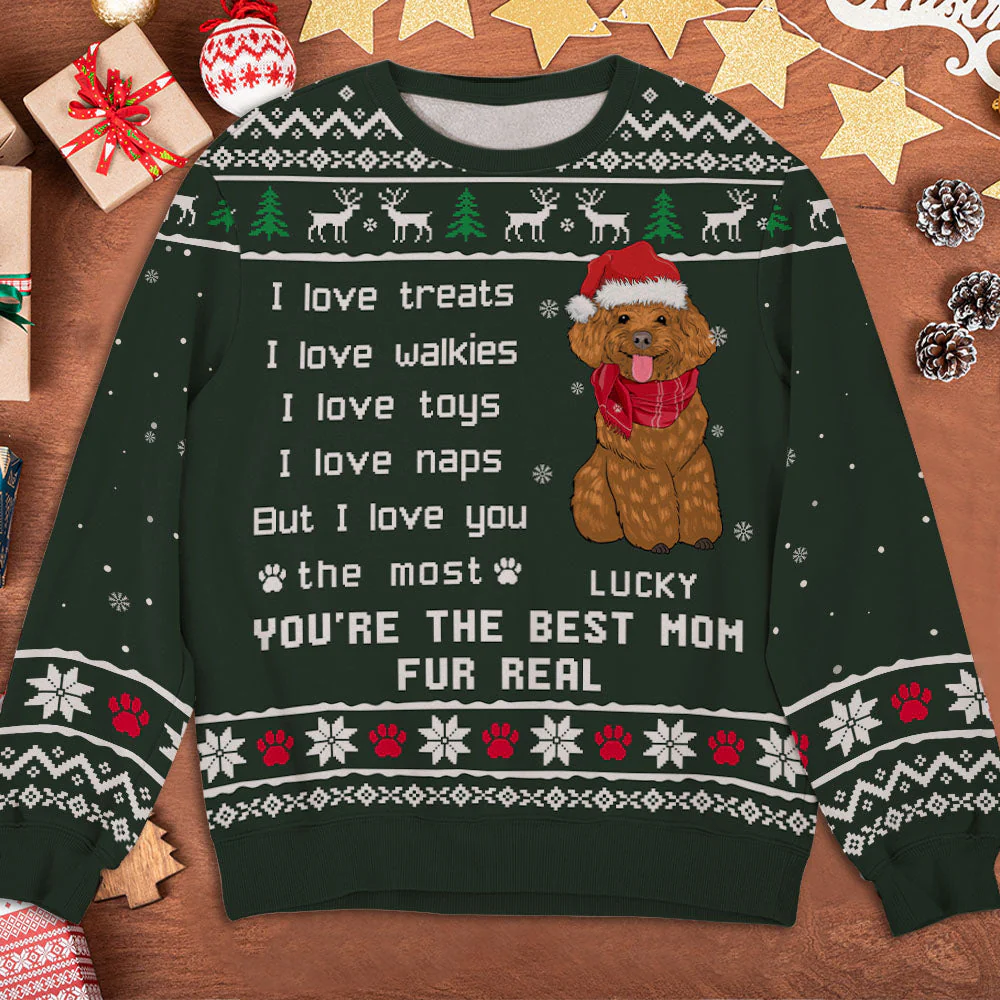 Love You The Most - Personalized Custom All-Over-Print Sweatshirt - Image 4