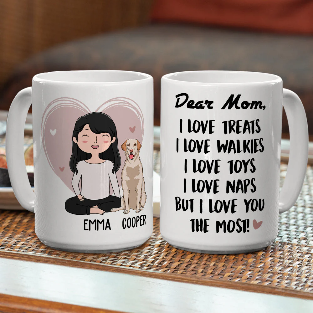 Love You The Most - Personalized Custom Coffee Mug - Image 6