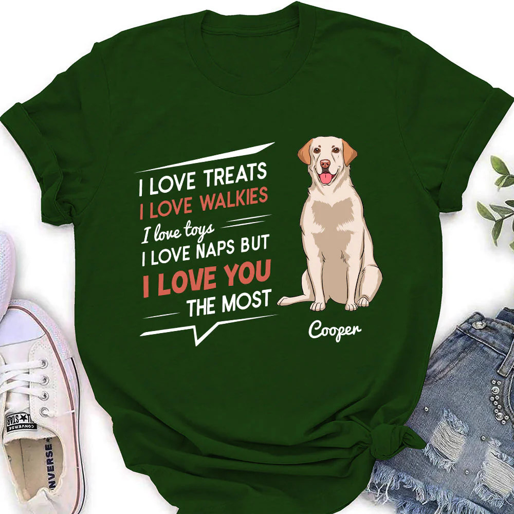 Love You The Most - Personalized Custom Women's T-shirt - Image 2