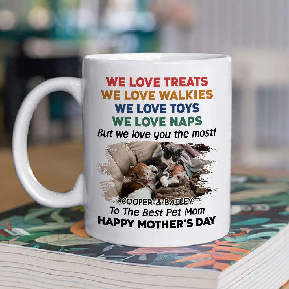 Love You The Most Pet Photo Version 2 - Personalized Custom Coffee Mug