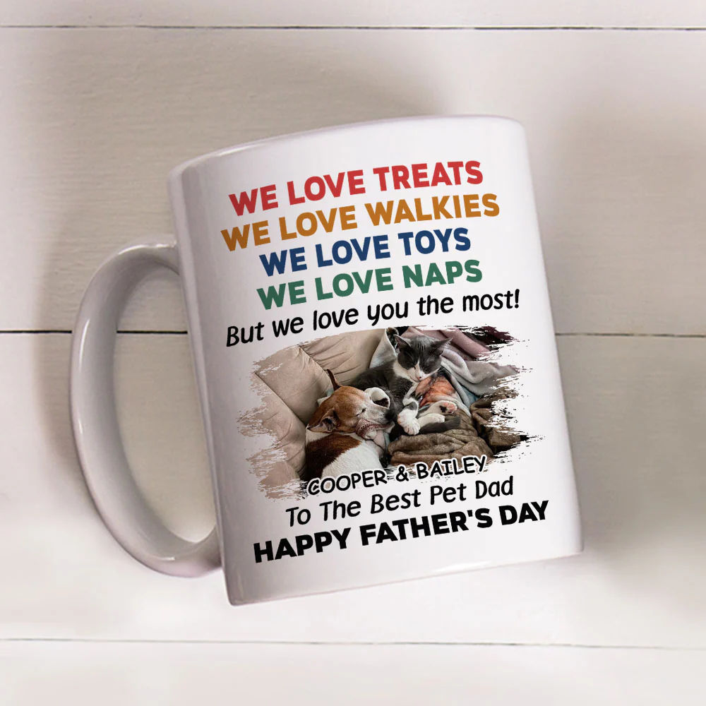 Love You The Most Pet Photo Version 2 - Personalized Custom Coffee Mug - Image 2
