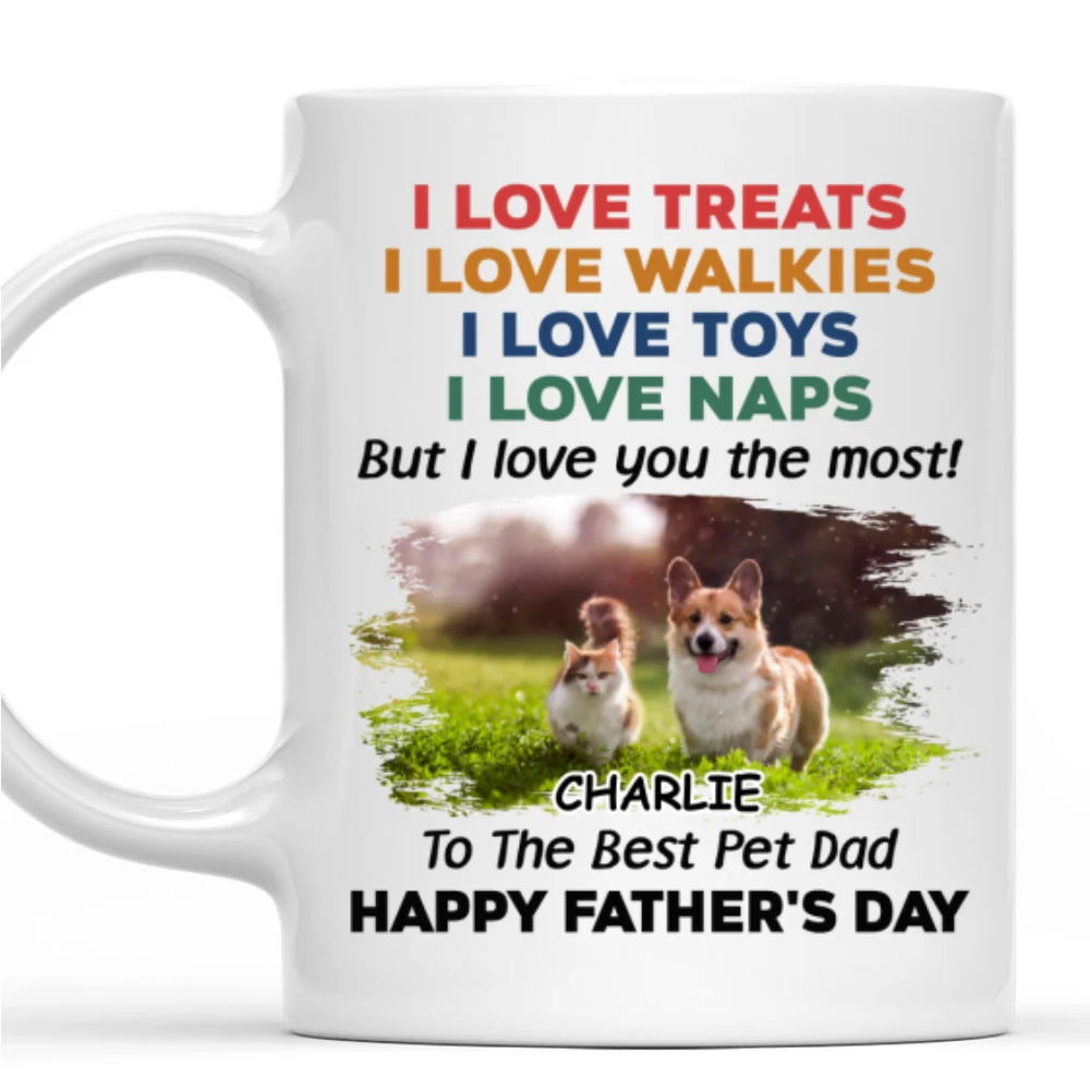 Love You The Most Pet Photo Version 2 - Personalized Custom Coffee Mug - Image 4