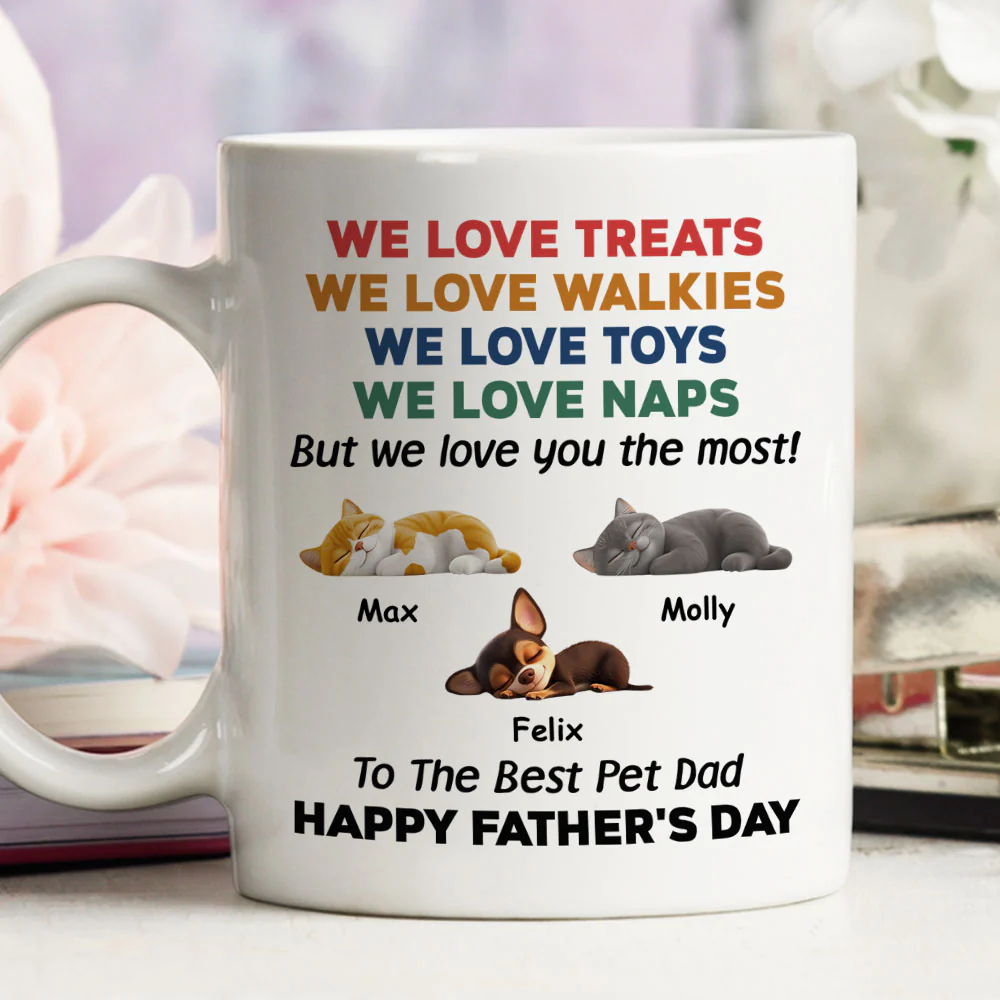 Love You The Most Pet Version 2 - Personalized Custom Coffee Mug - Image 2
