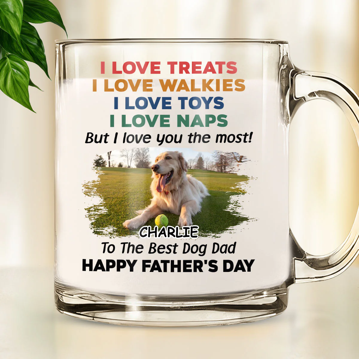Love You The Most Photo Version 2 - Personalized Custom Glass Mug