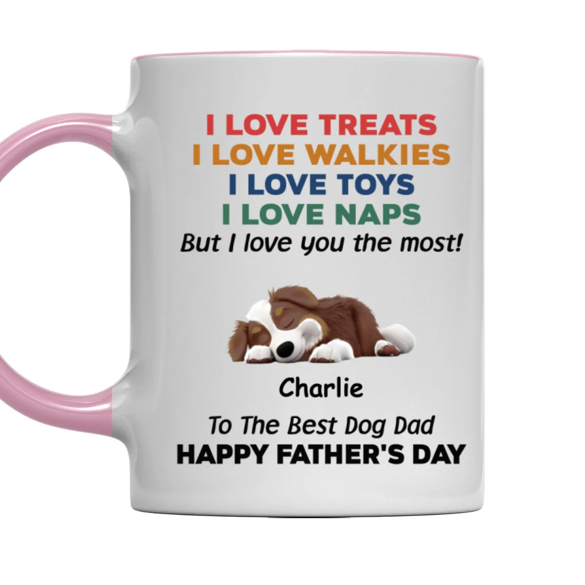 Love You The Most Version 2 - Personalized Custom Accent Mug - Image 6