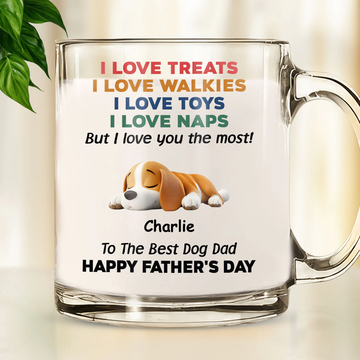 Love You The Most Version 2 - Personalized Custom Glass Mug