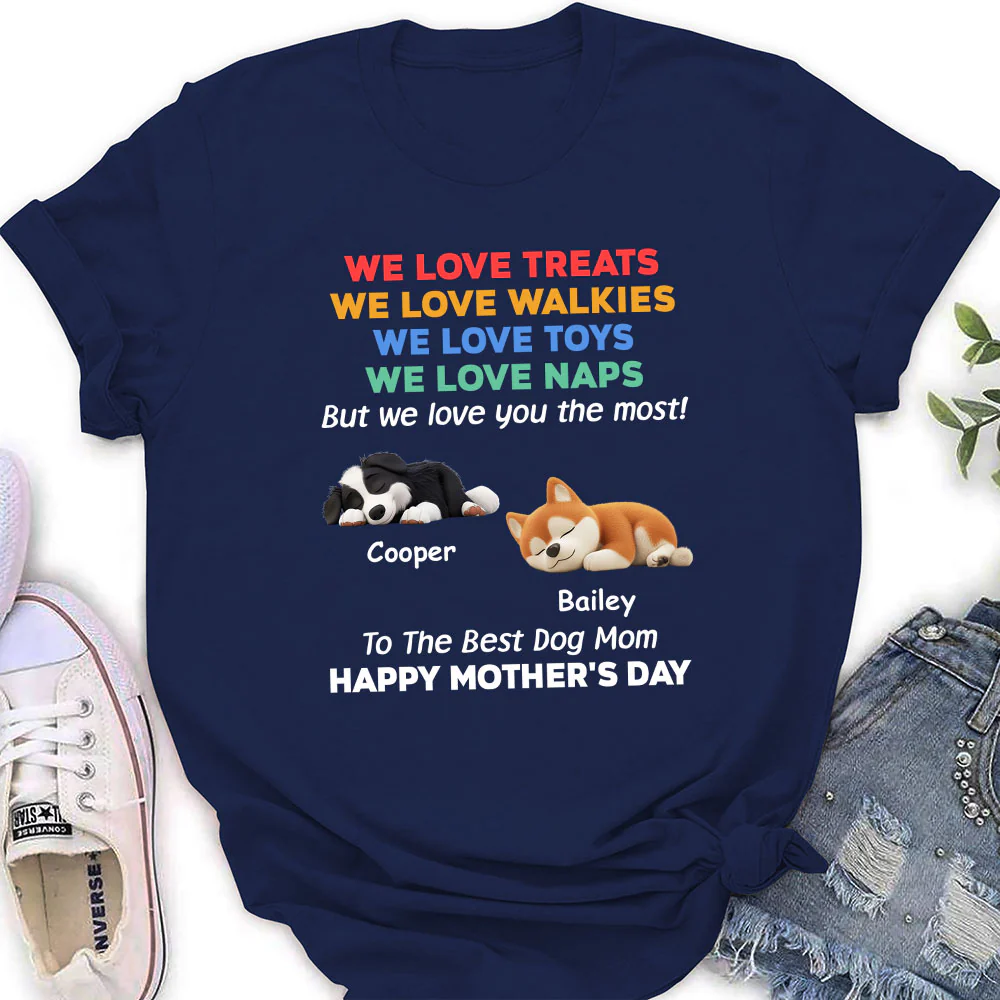 Love You The Most Version 2 - Personalized Custom Women's T-Shirt - Image 2