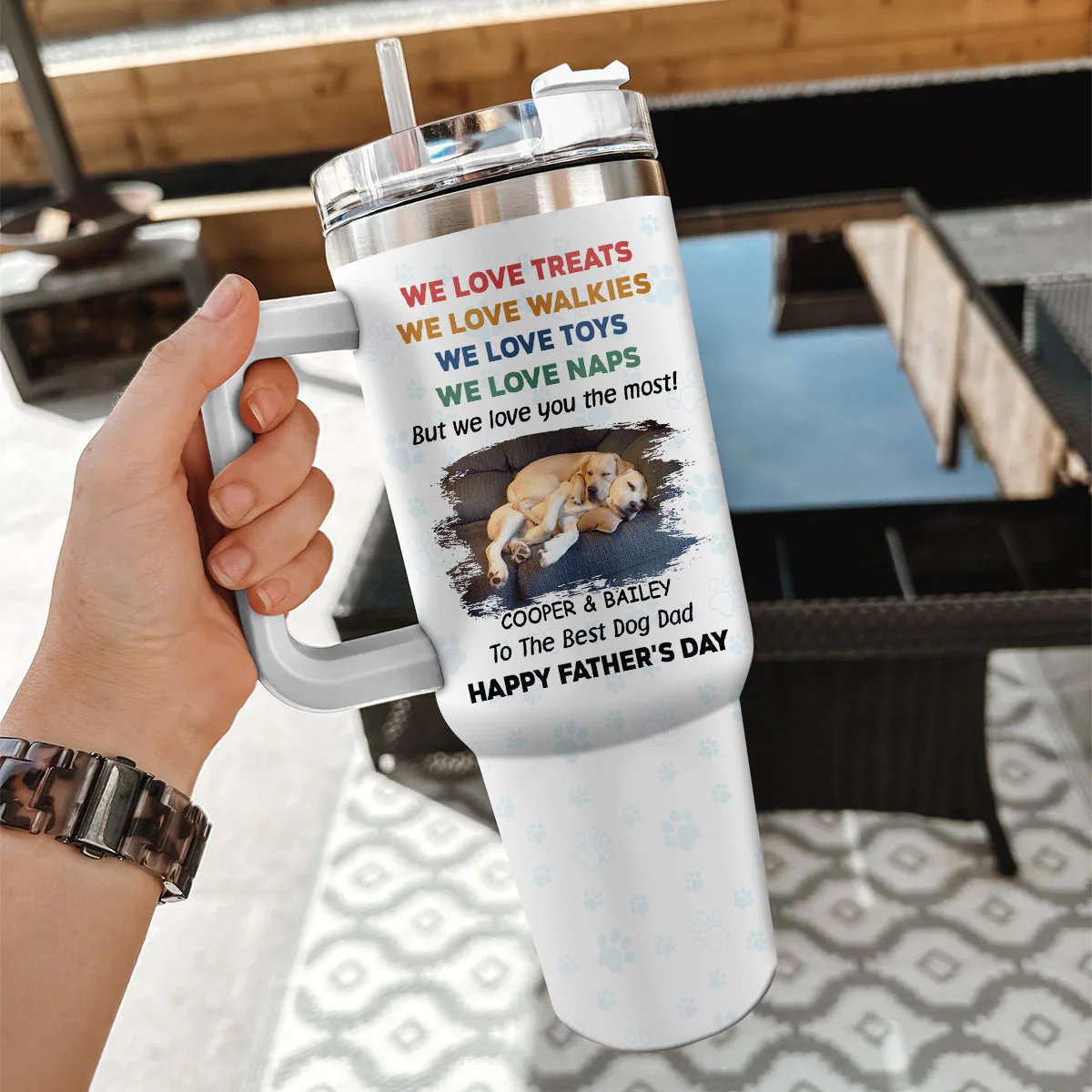 Love You The Most Version 2 Photo - Personalized Custom Tumbler - Image 6