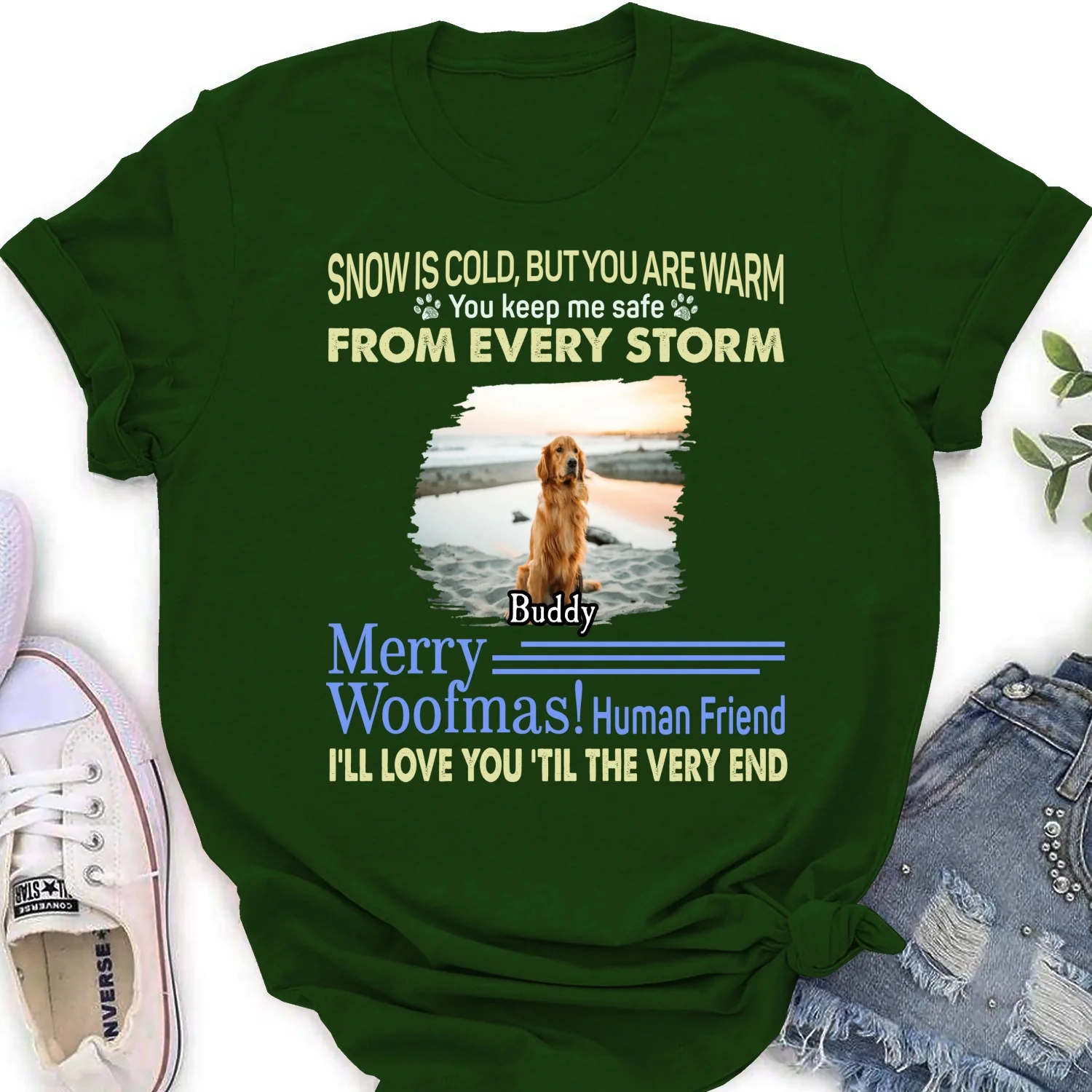 Love You Till Very End Photo - Personalized Custom Women's T-shirt - Image 5