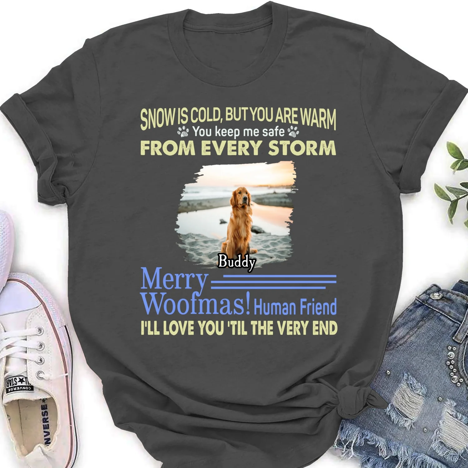 Love You Till Very End Photo - Personalized Custom Women's T-shirt - Image 6