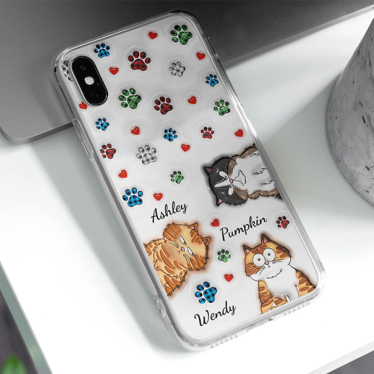 Lovely Cat Babies - Personalized Custom 3D Inflated Effect Phone Case - Image 3