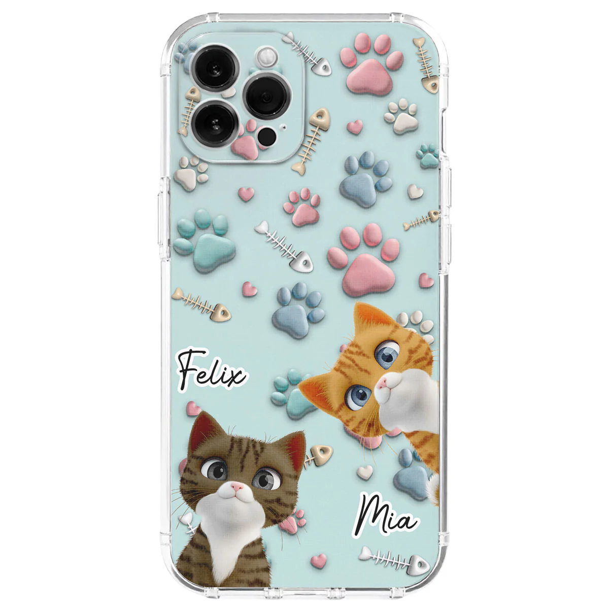 Lovely Cat Cartoon - Personalized Custom Phone Case