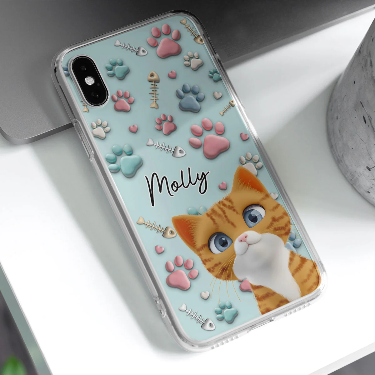Lovely Cat Cartoon - Personalized Custom Phone Case - Image 2