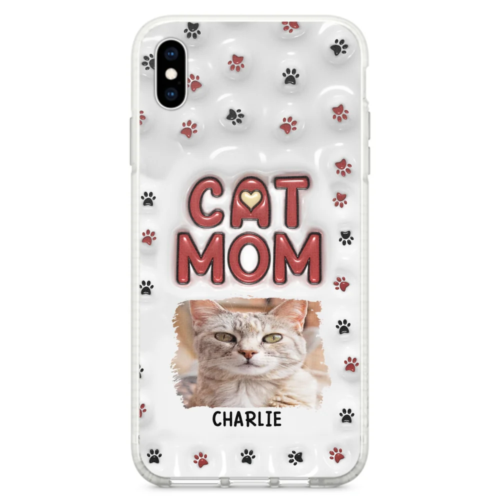 Lovely Cat Mom Photo - Personalized Custom 3D Inflated Effect Phone Case - Image 22