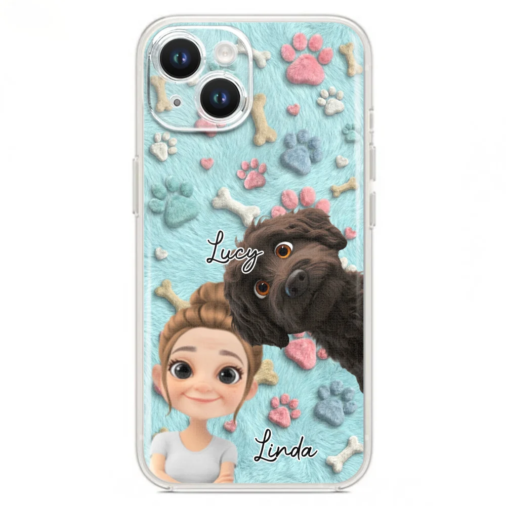 Lovely Dog And Human Cartoon - Personalized Custom Phone Case - Image 16