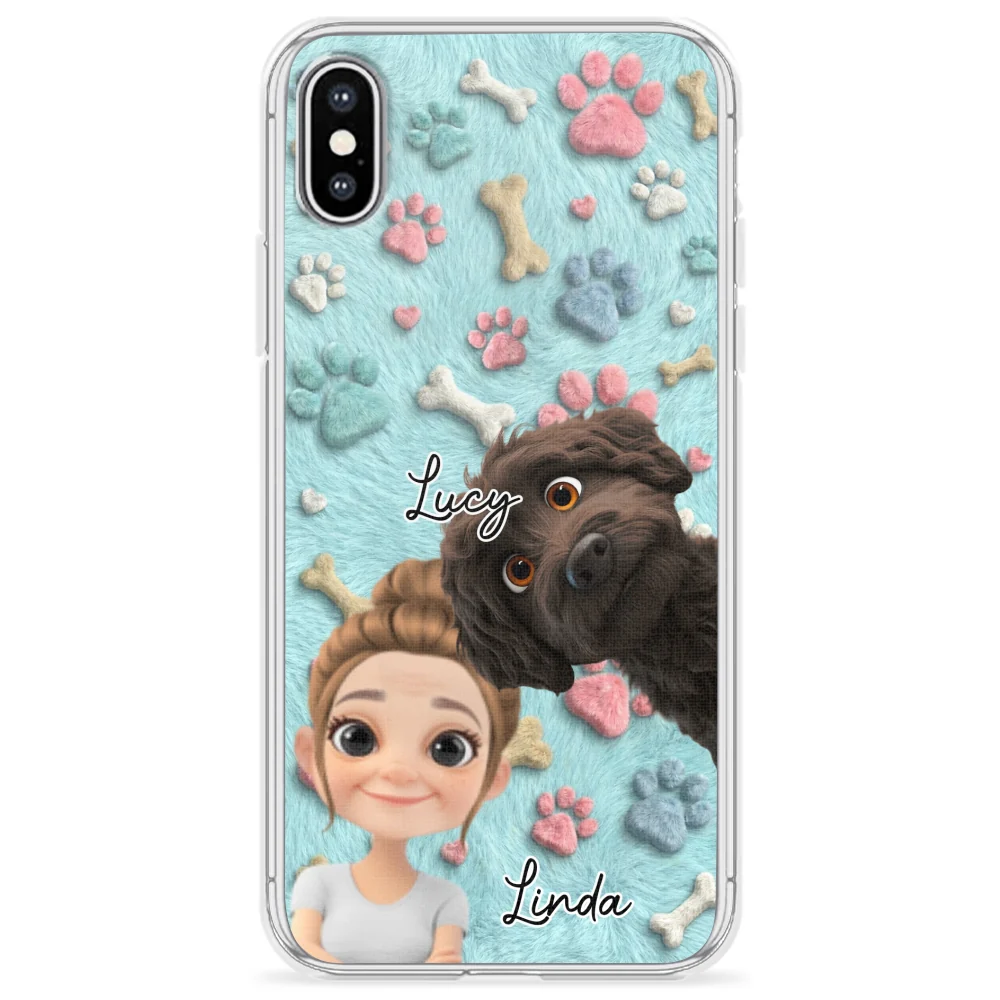 Lovely Dog And Human Cartoon - Personalized Custom Phone Case - Image 24