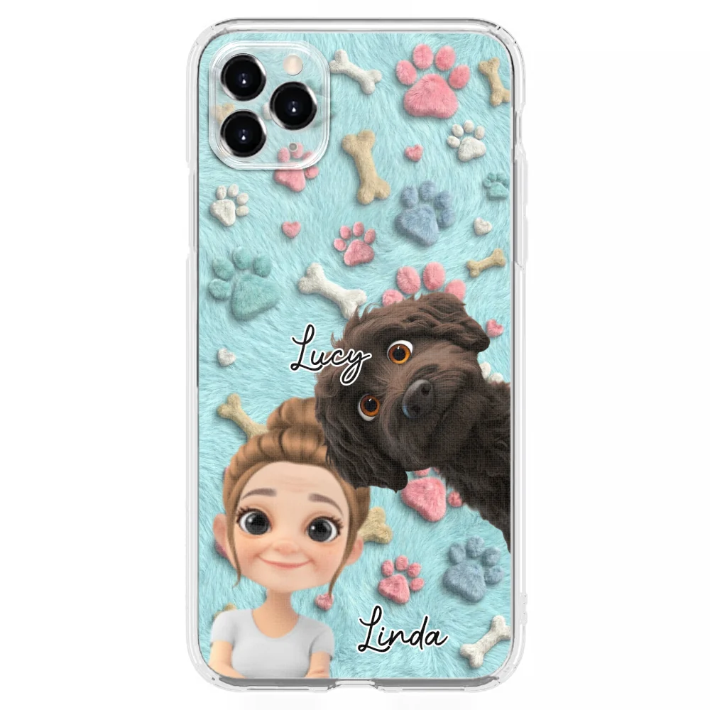 Lovely Dog And Human Cartoon - Personalized Custom Phone Case - Image 8