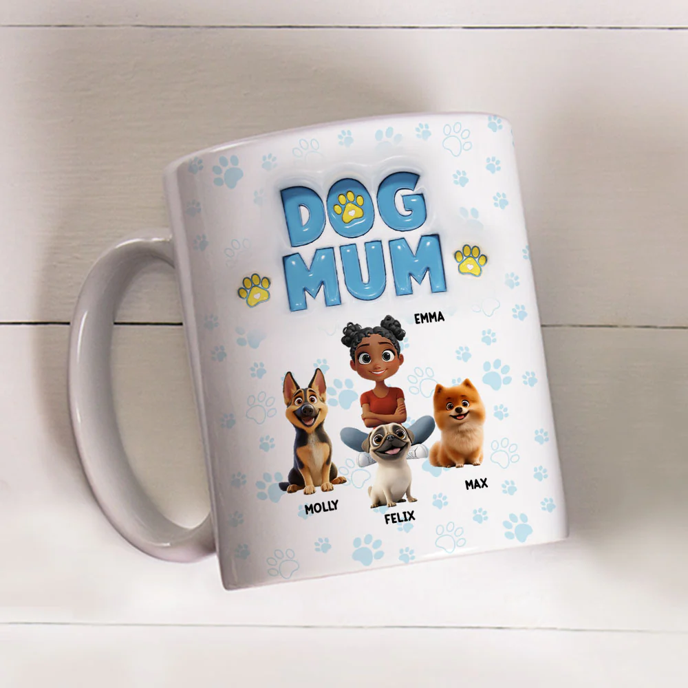 Lovely Mom Of Rotten Dogs - Personalized Custom 3D Inflated Effect Mug - Image 4
