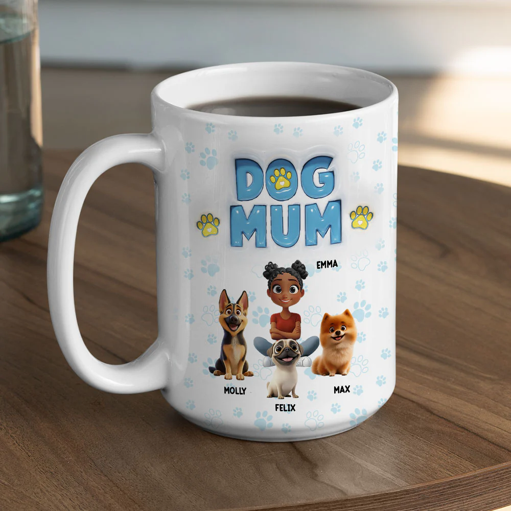Lovely Mom Of Rotten Dogs - Personalized Custom 3D Inflated Effect Mug - Image 9