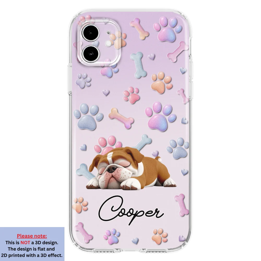 Lovely Dog Sleeping - Personalized Custom 3D Effect Phone Case - Image 10