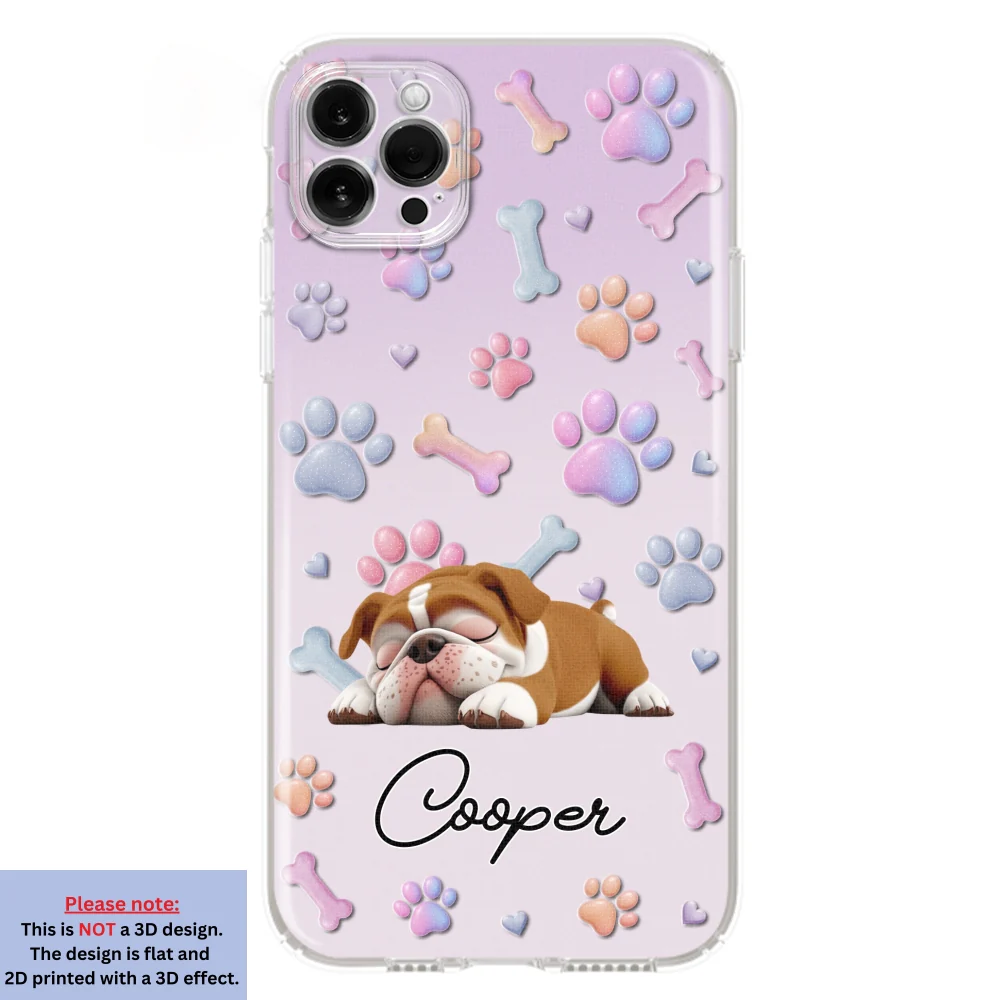 Lovely Dog Sleeping - Personalized Custom 3D Effect Phone Case - Image 14