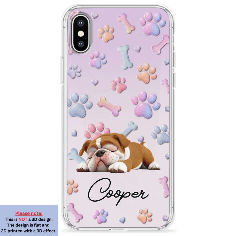 Lovely Dog Sleeping - Personalized Custom 3D Effect Phone Case - Image 24