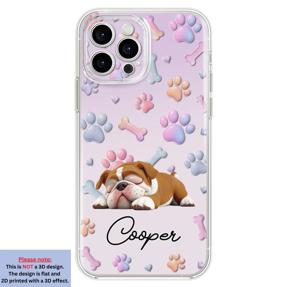 Lovely Dog Sleeping - Personalized Custom 3D Effect Phone Case - Image 26