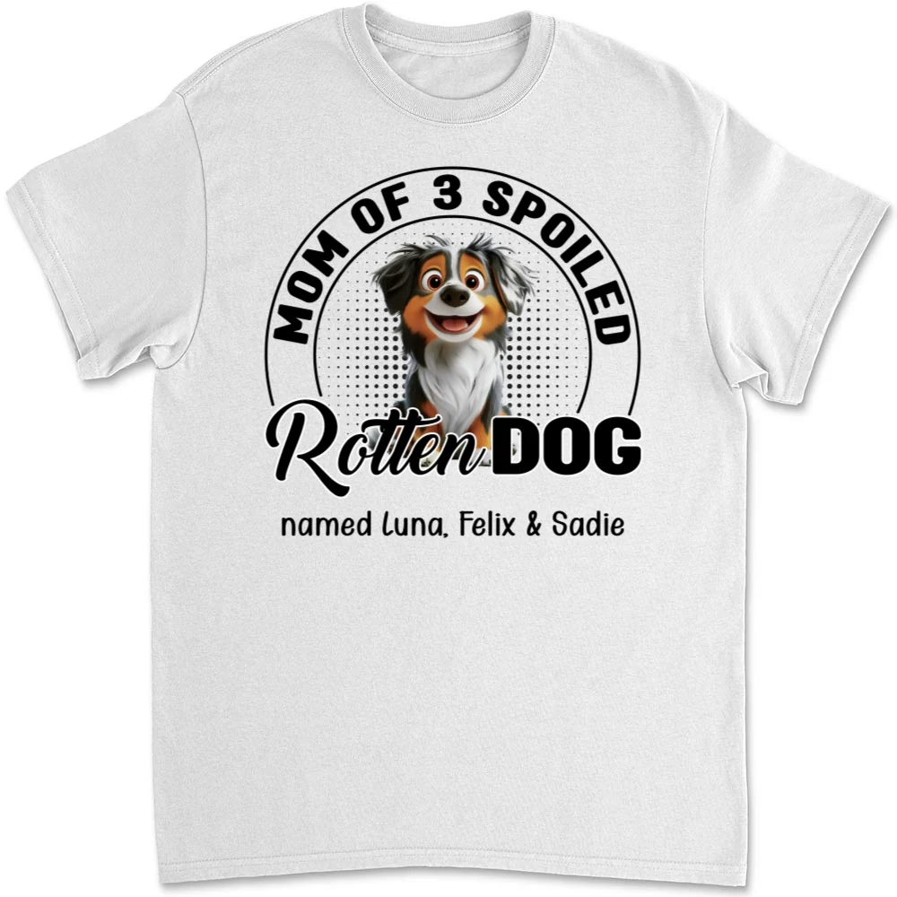 Lovely Spoiled Rotten Dog Chibi Cartoon - Personalized Custom Unisex T-Shirt - Image 5