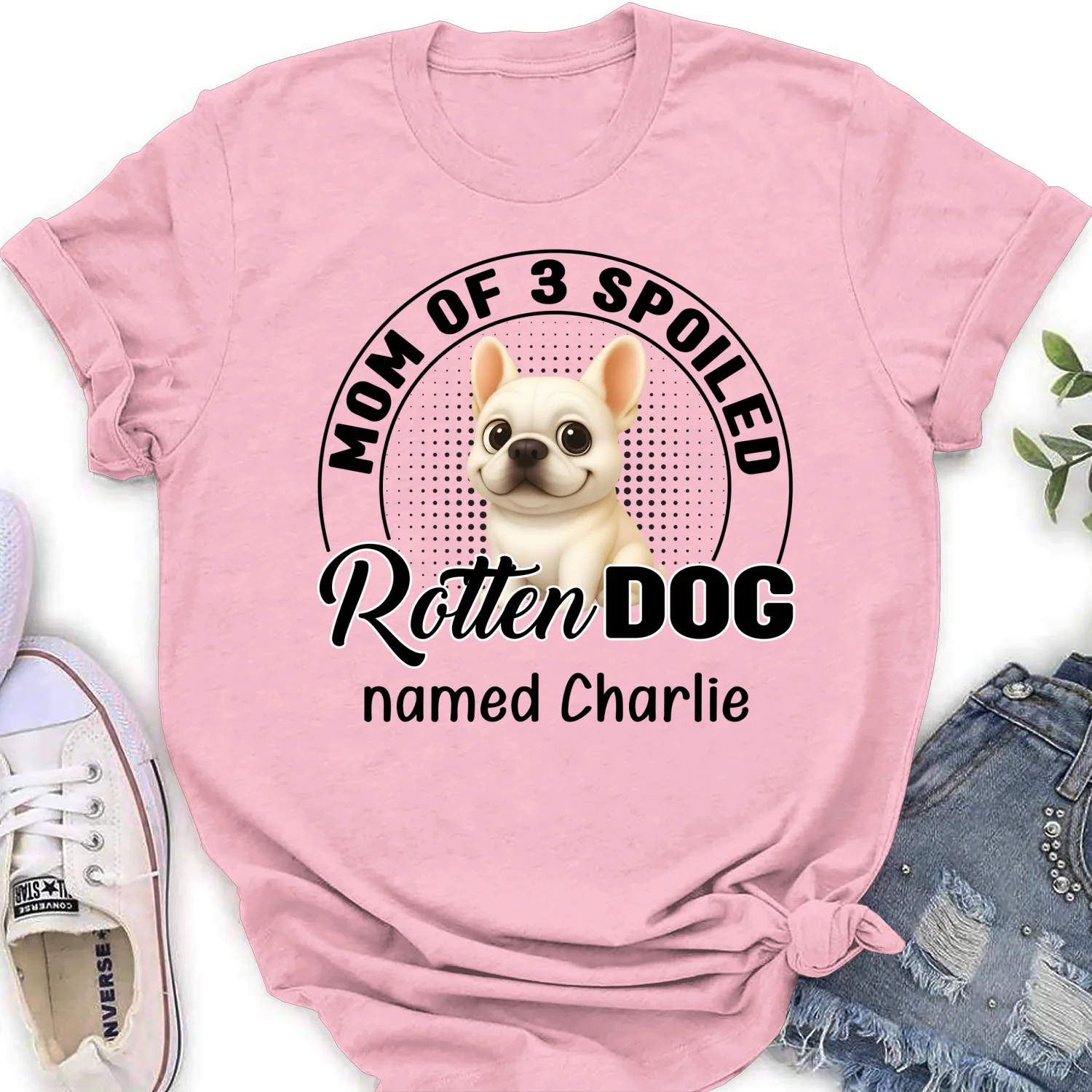 Lovely Spoiled Rotten Dog Chibi Cartoon Ver New - Personalized Custom Women's T-Shirt - Image 7