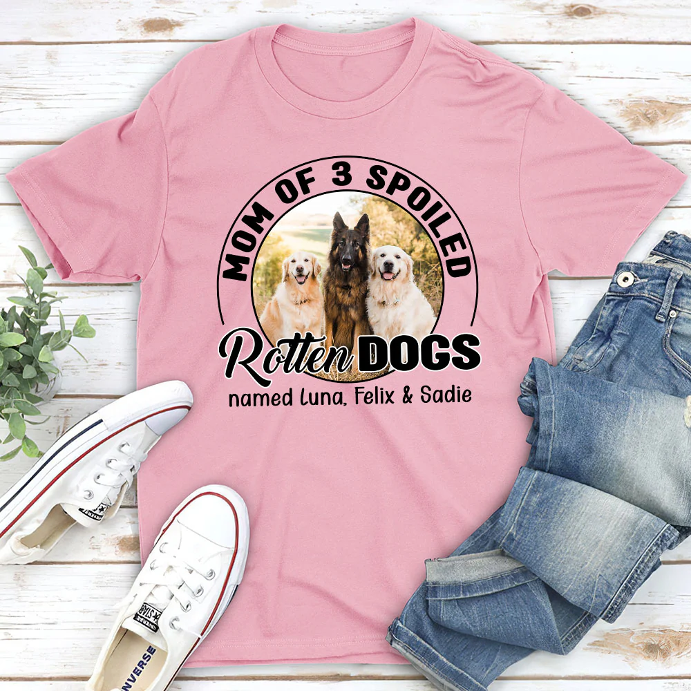 Lovely Spoiled Rotten Dog Chibi Cartoon Ver New Photo - Personalized Custom Unisex T-Shirt - Image 4