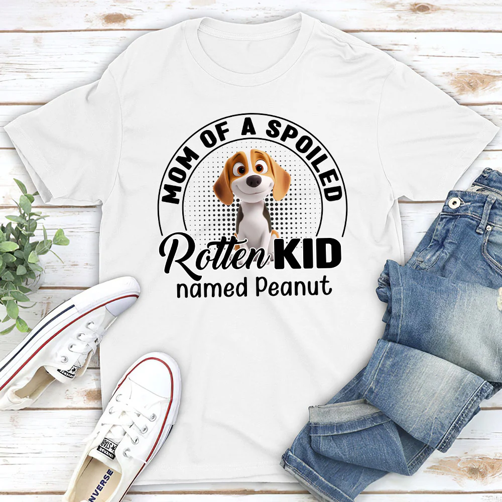 Lovely Spoiled Rotten Pet Chibi Cartoon - Personalized Custom Unisex T-Shirt - Image 2