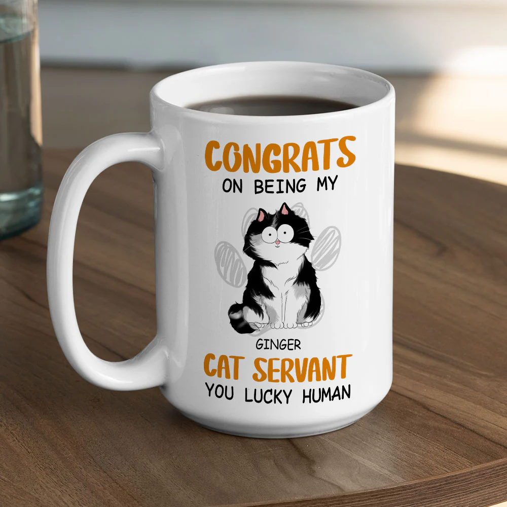 Luckiest Human We Have Ever Seen - Personalized Custom Coffee Mug - Image 4